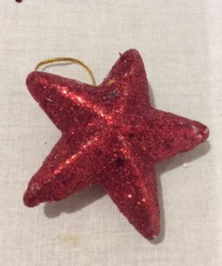 Alternative view of Hanging Stars (8 cm, 6 pcs, Glitter Mix Color)
