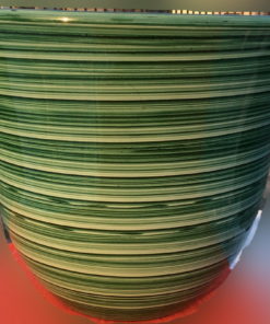 Alternative view of Fiber Pot, Round, Green Ceramic Finish, 13"+ (CR-9142)