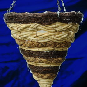 Hanging Pot, Straw Cone, 10.5"