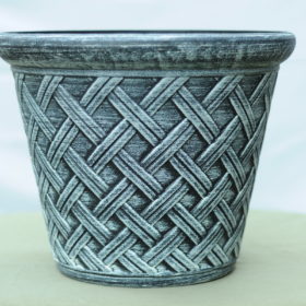 Fiber Pot, Round, Gray, 14" (HGJX2)