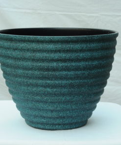 Alternative view of Fiber Pot, Round, Aqua Green, 14"+ (KD-3814PR)