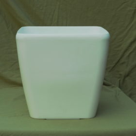Fiber Pot, Square, White, Shiny, 10.5" (KD-3843)
