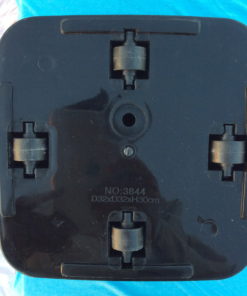 Fiber Pot, Square, Black, Shiny, 12" (KD-3844) - Image 3