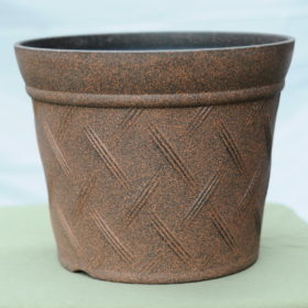 Fiber Pot, Round, Chocolate Brown, 14" (KD-77004PR)