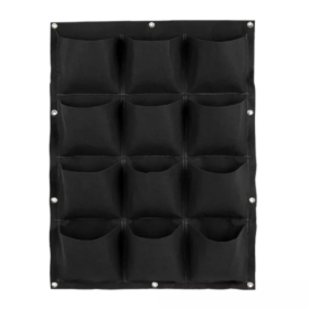 12 Pocket Wall Planter (Black, 4x3 pockets)